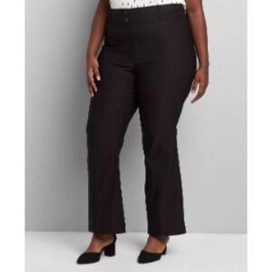 Lane Bryant Black Tighter Tummy High-Rise Boot Cut 4-Season Dress Pants Size 28